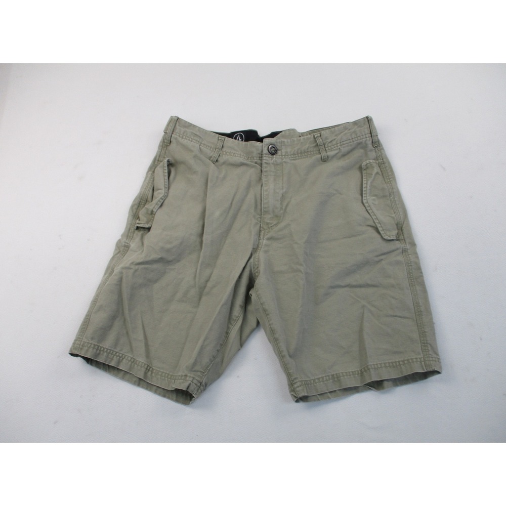 Volcom Shorts Mens 33 Green Limbo Lambo Utility Relaxed Fit